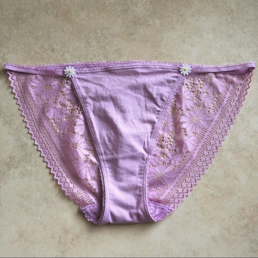 Victoria Secret Lilac Shine Cotton Panties LOT M - Picture 5 of 11